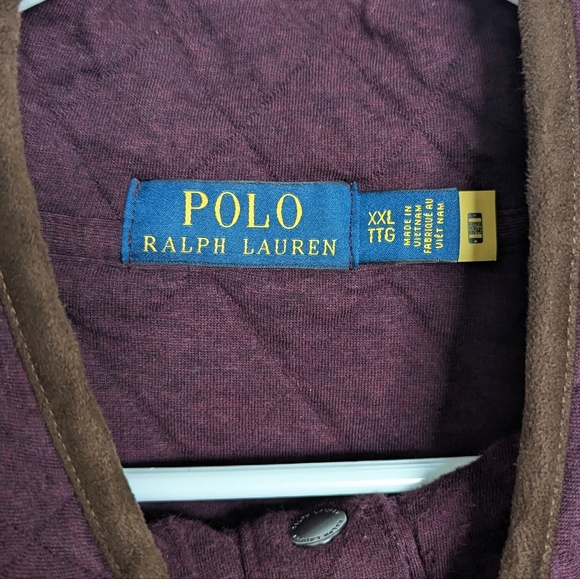 Polo Ralph Lauren Quilted 1/4 Snap Pullover - Maroon sz XXL - Picture 4 of 6